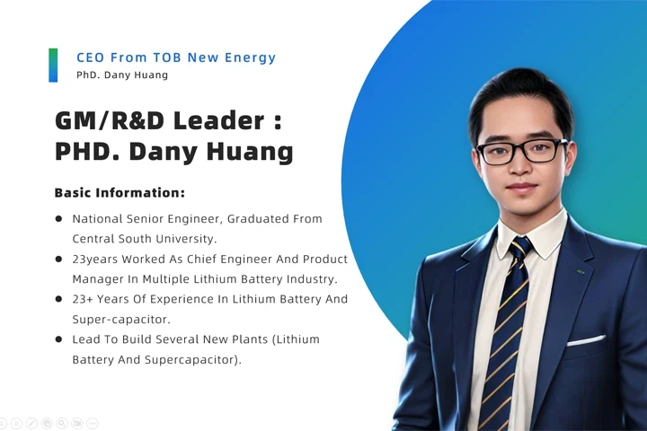 PhD. Dany Huang – akude tootmise ekspert ja TOB New Energy tegevjuht